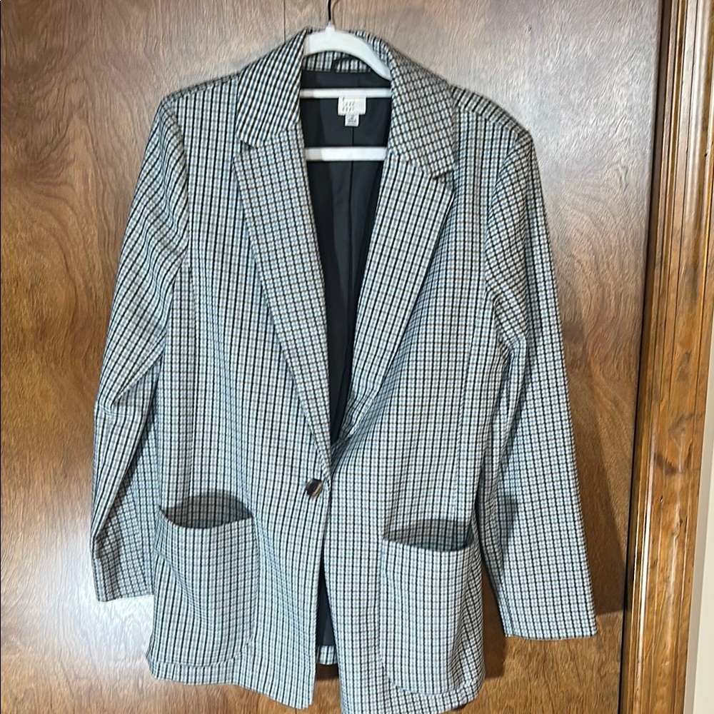 a new day Black and White Blazer Oversized Modern Fit